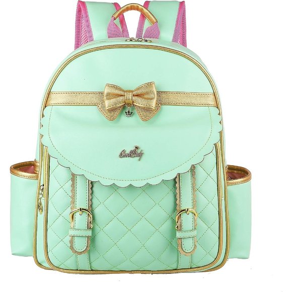 Girls Green Waterproof PU Leather Backpack main image 7